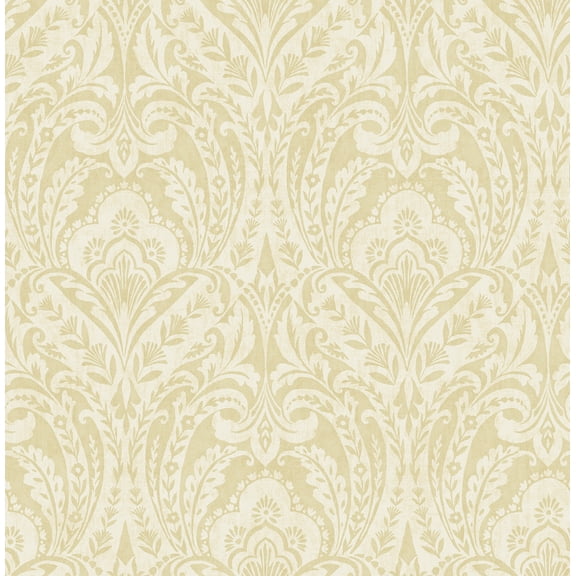 A-Street Prints Berkshire Butter Damask Wallpaper