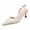 Exquisite Shoes - Beige, variant on Pumps for Women Closed Toe Pointed Toe Kitten Heel Shoes Classic Cap Toe Detail Adjustable Slingback Strap Formal Office Wedding Wear