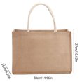 thumbnail image 5 of Moontgen Burlap Tote Bags Blank Jute Beach Handbag Gift Bags with Handle (L), 5 of 9