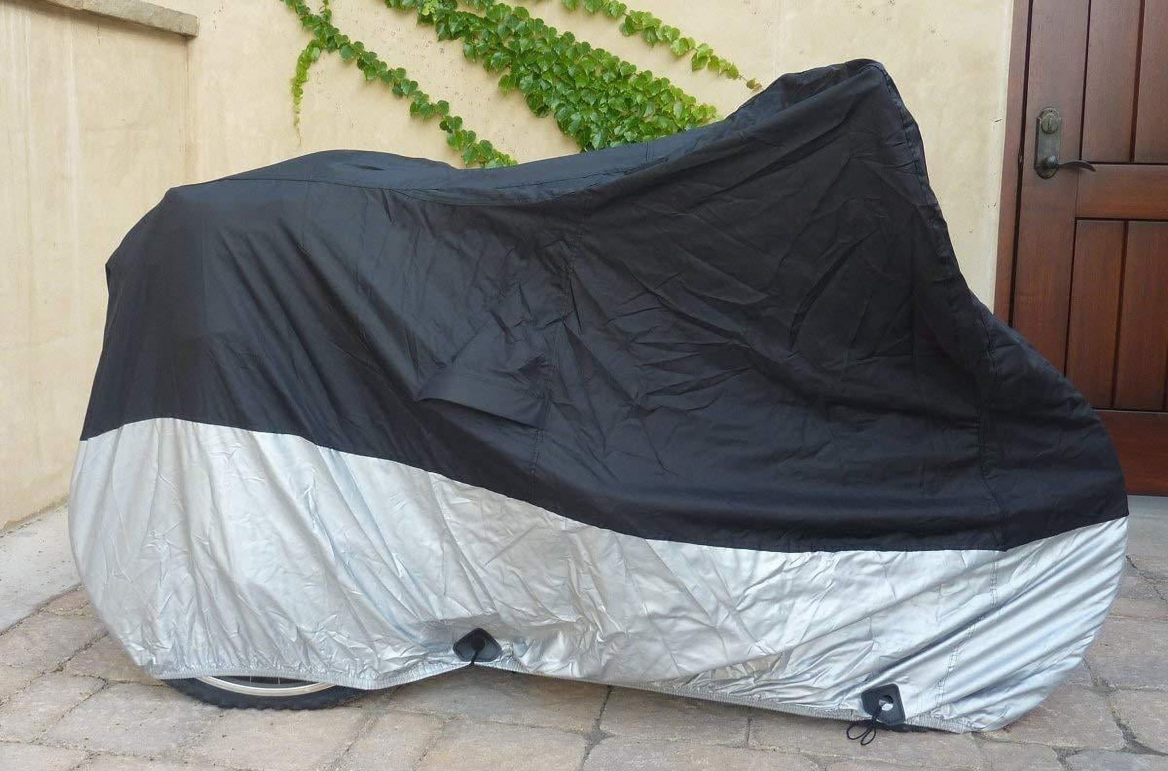 Bike Cover, Outdoor Waterproof and UV Protected Bike Cover, Adult Tricycle Cover Motorcycle Covers with Storage Bag for Mountain Road E-Bikes (86x37x43 Inches)