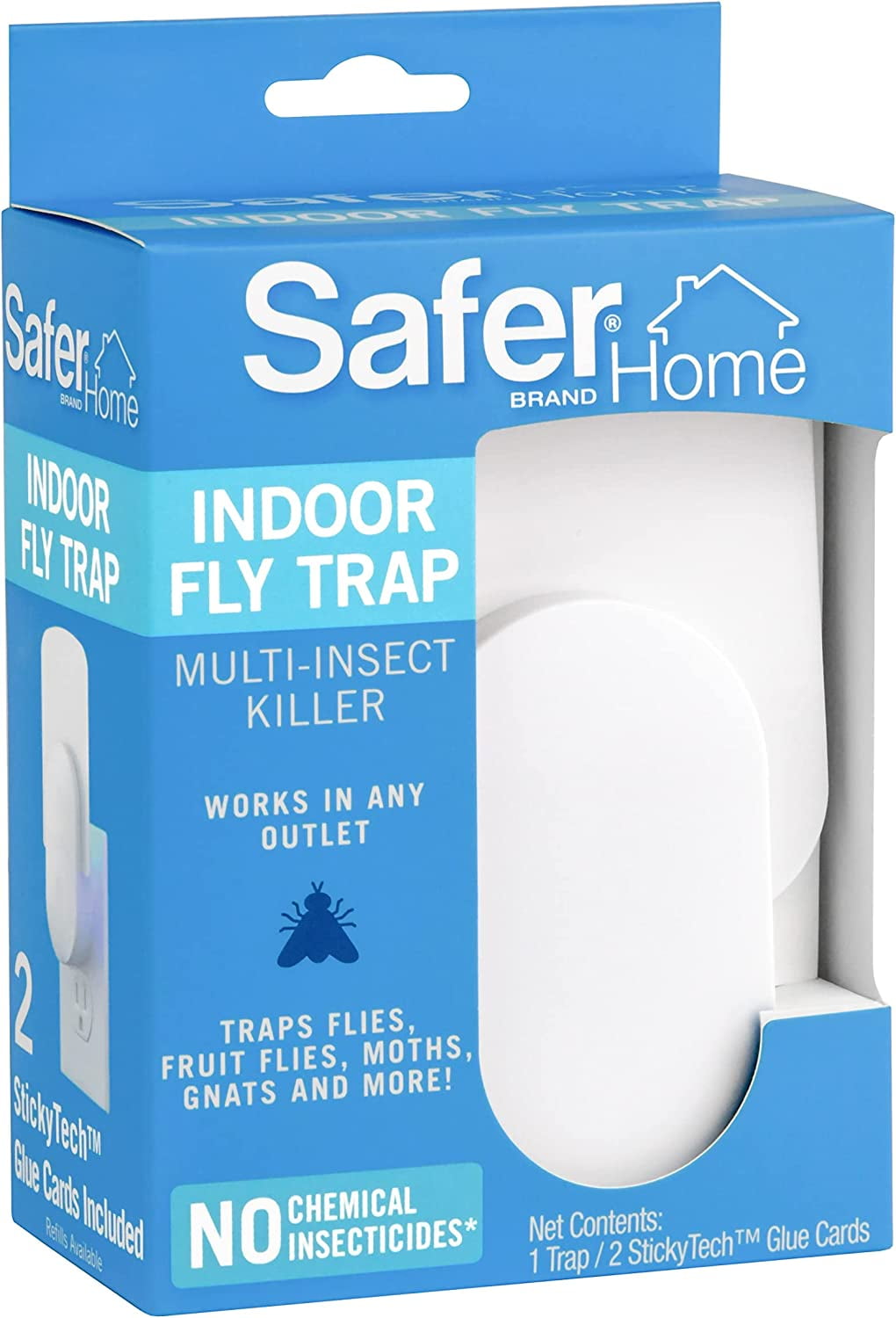 Safer Home SH502 Indoor PlugIn Fly Trap for Flies, Fruit Flies, Moths