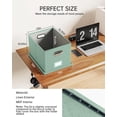 thumbnail image 3 of Organizador de archivos Oterri, caja de almacenamiento portátil para cartas, color verde, 3 of 8
