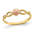 thumbnail image 1 of Bague Fleur en Or Jaune et Rose 14K, 1 of 4