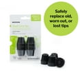 thumbnail image 3 of McKesson Rubber Quad Cane Replacement Tips in Black, 1/2" Diameter, 4 Count, 1 Pack, 3 of 10
