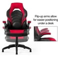 thumbnail image 6 of Emerge Bonded Leather Ergonomic Gaming Chair, Black and Red (51465-CC), 6 of 8