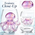 thumbnail image 5 of Jellyfish Stemless Wine Glass, Marine Animal Tumbler, Ocean Inspired Drinkware, for Water Cocktail, Beach House Nautical Decor, 5 of 5