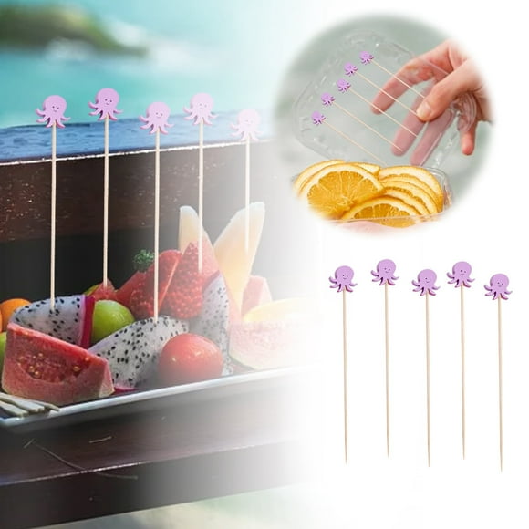 asddcavvf New Chinese New Year Cocktail Toothpick 100PCS Year Fruit Toothpicks Fruit Dessert Sticks Food Sandwiches Drinks Meat Skewers Fruits Party Supplies