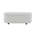 thumbnail image 4 of Storage Bench for Bedroom End of Bed, Velvet Bedroom Bench Footrest Stool, Window Bench, Large Storage Bench for Living Room Entryway, 49.61"Lx 18.31"Wx 18.5"H, White, 4 of 9