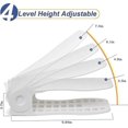 thumbnail image 2 of Shoe Rack Shoe Rack Shoe Rack 9.8 Inch Adjustable Shoe Rack Non-slip Shoe Rack Height Double-layer Shoe Rack Saves Shoe Storage Space, 2 of 5