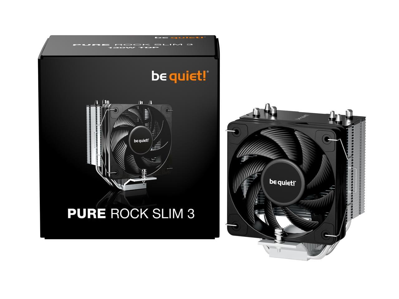 be quiet! Pure Rock Slim 3, CPU Cooler, 130 W TDP, 100 mm PWM be quiet! Fan, 3 Heatpipes, Asymmetric Design, Slim Tower