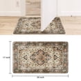 thumbnail image 6 of Bohemian Brown Ethnic Rug Welcome Door Mat Decorative Doormat Farmhouse Low-Profile Floor Rug Switch Mat for Home Indoor Outdoor Decorations 17 X 30 Inch, 6 of 6