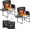 Black, variant on Sunnyfeel 2 pack eated Oversized Foldable Director Camping Chair with Side Table, Red