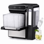 Simzlife Countertop Nugget Ice Maker, 26 Lbs/24H Chewable Sonic Ice, Self-Cleaning Ice Machine, 2.65L Water Tank