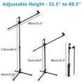 thumbnail image 2 of MR DJ MS500 Heavy Duty Telescoping Microphone Mic Boom Stand, Tripod Cast Base, 2 of 12
