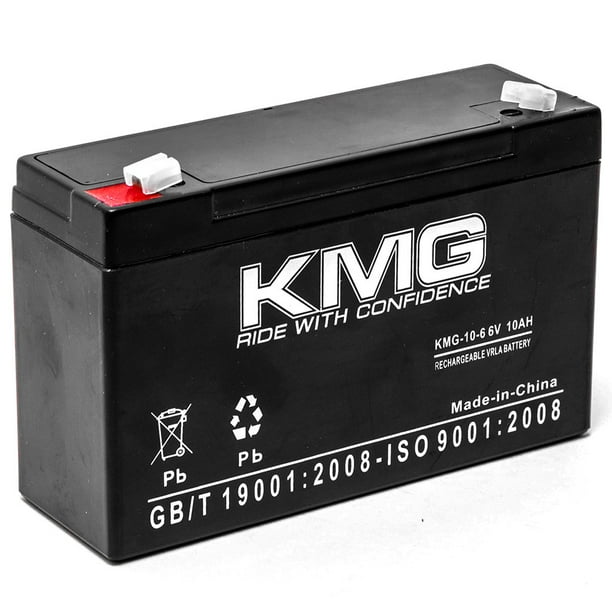 KMG Batterie de Remplacement 6V 10Ah Compatible avec EMERGILITE 6JSM2 6M3 6M9CS 6V8