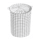 thumbnail image 1 of Cesto para la Ropa Sucia Brillar Grande y Grueso Blanco, 1 of 5