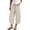 Beige, variant on Capris Pants for Women Solid Color Wide Leg Summer Business Casual Trousers