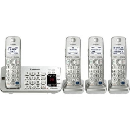 LINK2CELL BT PHONE CORDLESS W/ ANSWERING MACHINE 4HANDSET SLVR