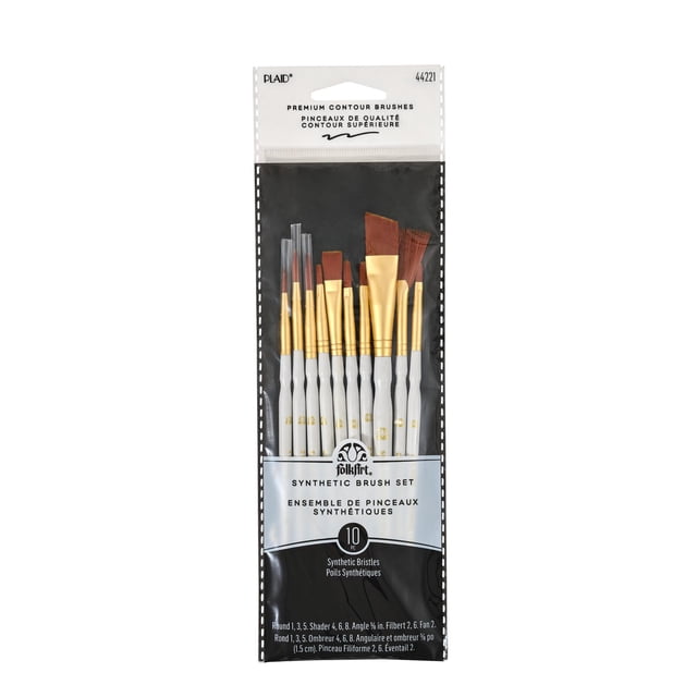 FolkArt 10 Piece Premium Contour Paint Brush Set