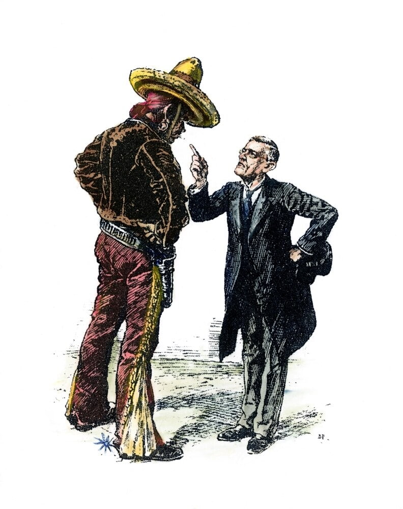 Wilson & Mexico, 1913. /Nu.S. President Woodrow Wilson Scolds Mexico