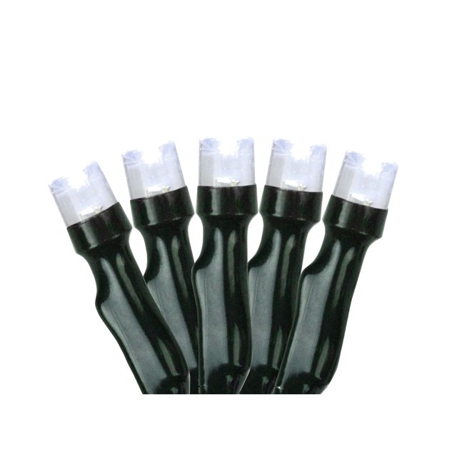 Northlight Battery Operated LED Wide Angle Christmas Lights - Pure White - 9.5' Black Wire - 20ct