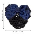 thumbnail image 4 of 2 Pcs Chignon pour Femmes Nœud en Filet Décoration Barrette Pince à Cheveux, 4 of 8
