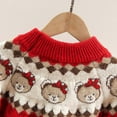 thumbnail image 4 of XAOWF Toddler Kids Girls Bulky Yarn Sweaters Cute Animal Graphic Long Sleeve Thickened Casual Knitwear Daily Wear Leisure Stylish Tops 5-6 Years, 4 of 7