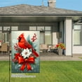 thumbnail image 3 of JOOCAR Red Cardinal with Snowflake and Berry Garden Flag for Winter Christmas Home Outdoor Garden Yard Door Decor 12x18 inch, 3 of 5