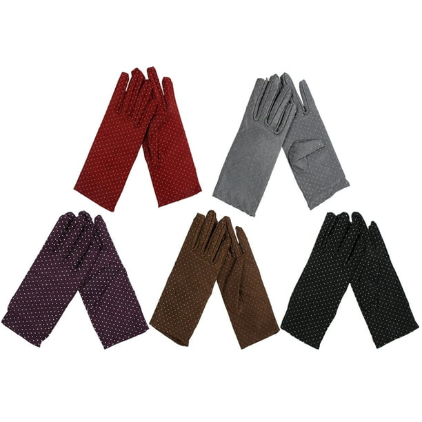 5 pares de guantes de protección solar de verano, protectores de manos, guantes de etiqueta, manoplas para ciclismo, escalada y equitación (color aleatorio).