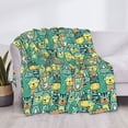 thumbnail image 3 of Yiaed Animals with Leaf Print Blanket Throw Blanket Soft Cozy Flannel Blanket for Home Bed Sofa Couch Chair-60"x50", 3 of 6