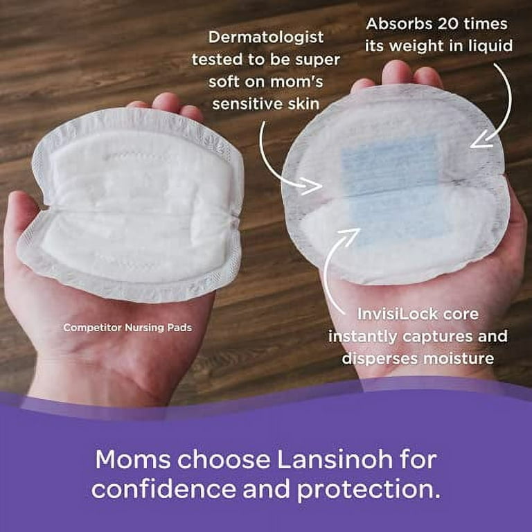 2 Lansinoh Stay Dry Disposable Nursing Pads for Breastfeeding 36 Pads Ea