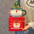 thumbnail image 4 of onlyliua para Interior/Exterior Sodas Navideñas de Cerámica de Gran Capacidad 380 Ml, Sodas de Papá Noel, Sodas Navideñas para Café, Chocolate Caliente, Feliz Navidad, Gran Regalo, 4 of 6