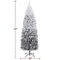 thumbnail image 3 of Árbol de Navidad Topeakmart Prelit Slim de 6 pies con luces negras, 3 of 8
