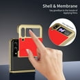 thumbnail image 5 of Allytechgroup Screen Protector Case for Samsung Galaxy Z Flip 3, Matte Slim Hinge Protection Anti-Scratch Full Body Shockproof Bumper Rugged Phone Case Cover for Galaxy Z Flip 3, Red, 5 of 9