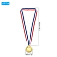 thumbnail image 2 of Unique Bargains Blank Award Medals, 10 Pack Gold Award Medals with Ribbon, Make Your Medals Kit, 2 of 7