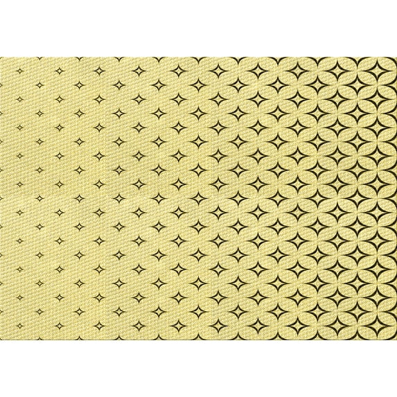 Ahgly Company Machine Washable Indoor Rectangle Transitional Sun Yellow Area Rugs, 8' x 10'