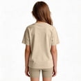 thumbnail image 4 of CCRFTGI USA Flag Summer Outfits for Children Girls Size 8 Patriotic Cute 250th anniversary usa 2 Piece Outfits Activewear 4th of July Short Sleeve Tee Top and Shorts Clothing Sets Khaki 11-12 Years, 4 of 5