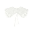 thumbnail image 1 of INSPIRE CHIC Detachable False Collar, Embroidery Mini Cape Neck Ruff Dickey Fake Collar for Blouse White-7, 1 of 5