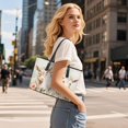 thumbnail image 6 of ZUXONGSY Goat Flower Print Handbag for Women Practicality Laptop Tote Bag PU Leather Satchel Handbags with Handle for Daily Use Work, 6 of 6