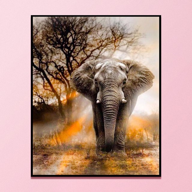 Cuadros Decorativos Elefante de punto de cruz completo de 11CT estampado DIY hilo de algodón Animal impreso manualidades Ndcxsfigh Nuevos Originales
