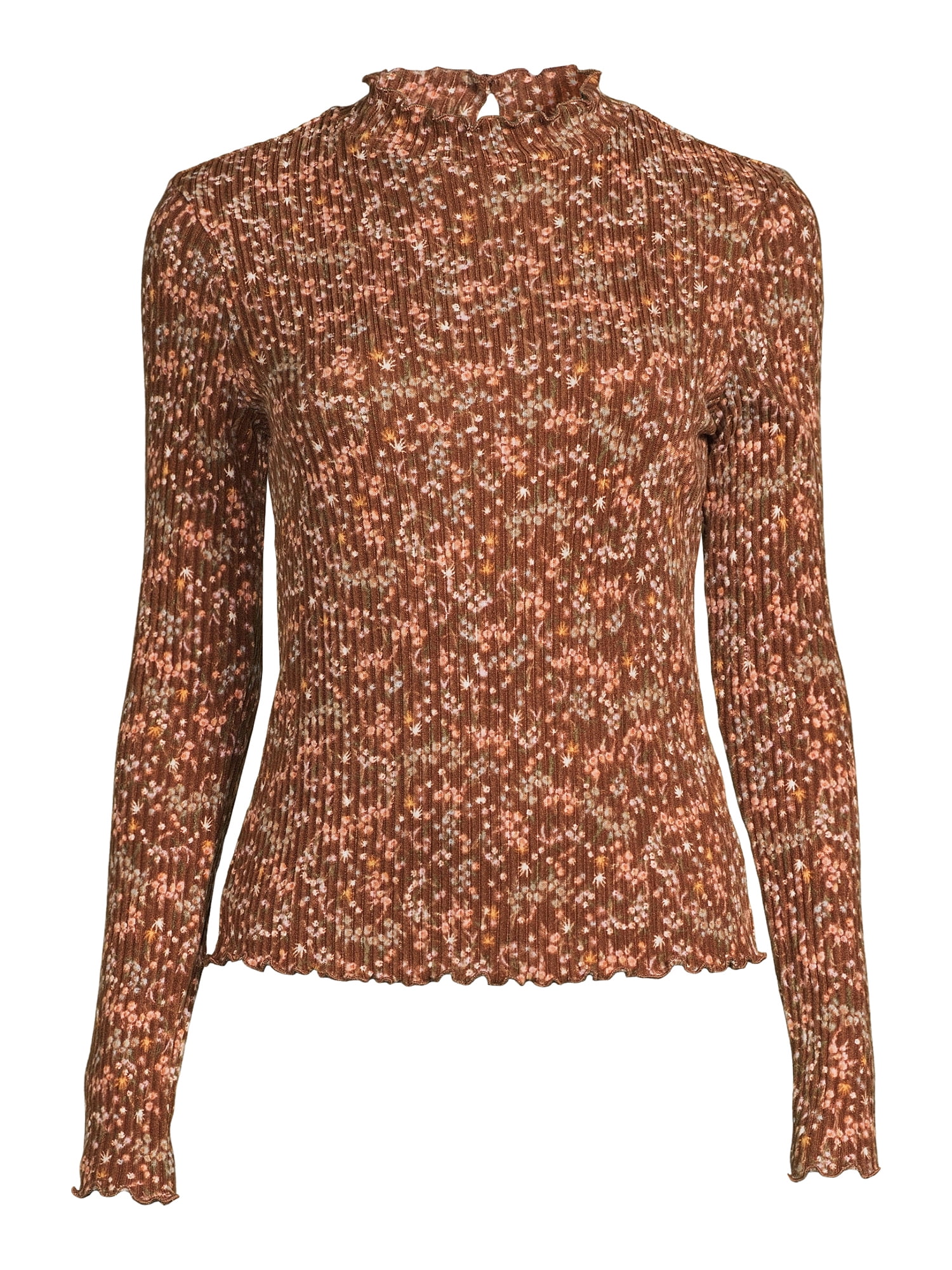 Self Esteem Juniors Mock Neck Ribbed Top