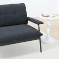 thumbnail image 4 of Nmkwnr 2 Seater Corduroy Sofa Couch with Metal Frame, 53 inch Loveseat Sofa for Living Room, Office, Bedroom, Black, 4 of 10