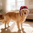thumbnail image 4 of Winter Adjustable Checked Hat Ear Warmers For Small Dogs Puppies Cold Weather Travel Home Use, 4 of 5