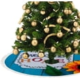 thumbnail image 3 of GZHJMY Christmas Tree Skirt, 30" Xmas Tree Skirts Welcome Home Design Christmas Tree Mat for Christmas Holiday Party Ornaments, 3 of 5