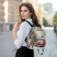 thumbnail image 6 of JIALIOU Mini Backpack Purse for Women Quilted Casual Daypack Small Travel Shoulder Bag, Christmas Tree Truck Snowman, 6 of 7