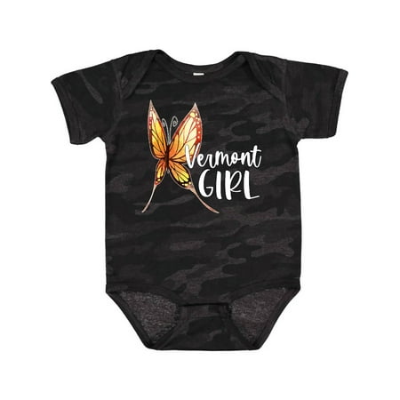 

Inktastic Vermont Girl- Butterfly Gift Baby Girl Bodysuit