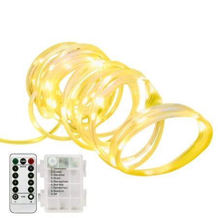 

Tangnade Home Home holiday decorations 20m200 Lamp Multi-Function Battery Box Waterproof Garden Garden Tube Lamp Yellow