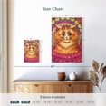 thumbnail image 3 of Elephant Stock A Psychotic Cat Wall Art - Vertical Canvas Wall Art - Living Room Wall Decor - Animal Canvas - Brown And Yellow Decor By Louis Wain - 8" x 12", 3 of 4