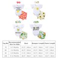 thumbnail image 7 of FYMNSI Baby Girls Ruffle Short Sleeve Clothes Newborn Letter Print Romper + Floral Shorts + Headband Infant 3pcs Summer Outfit Set 3-6 Months Pineapple, 7 of 7