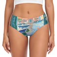thumbnail image 1 of Balery Coastal Cat By The Window Ropa Interior de Algodón para Mujer con Dibujo – Braguitas Cómodas y Elásticas, Estilo Clásico-3X-Large, 1 of 6